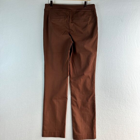 Chicos Pants Womens Size 6 Regular Brown Trousers Chic Office Travel Interview - Picture 10 of 13